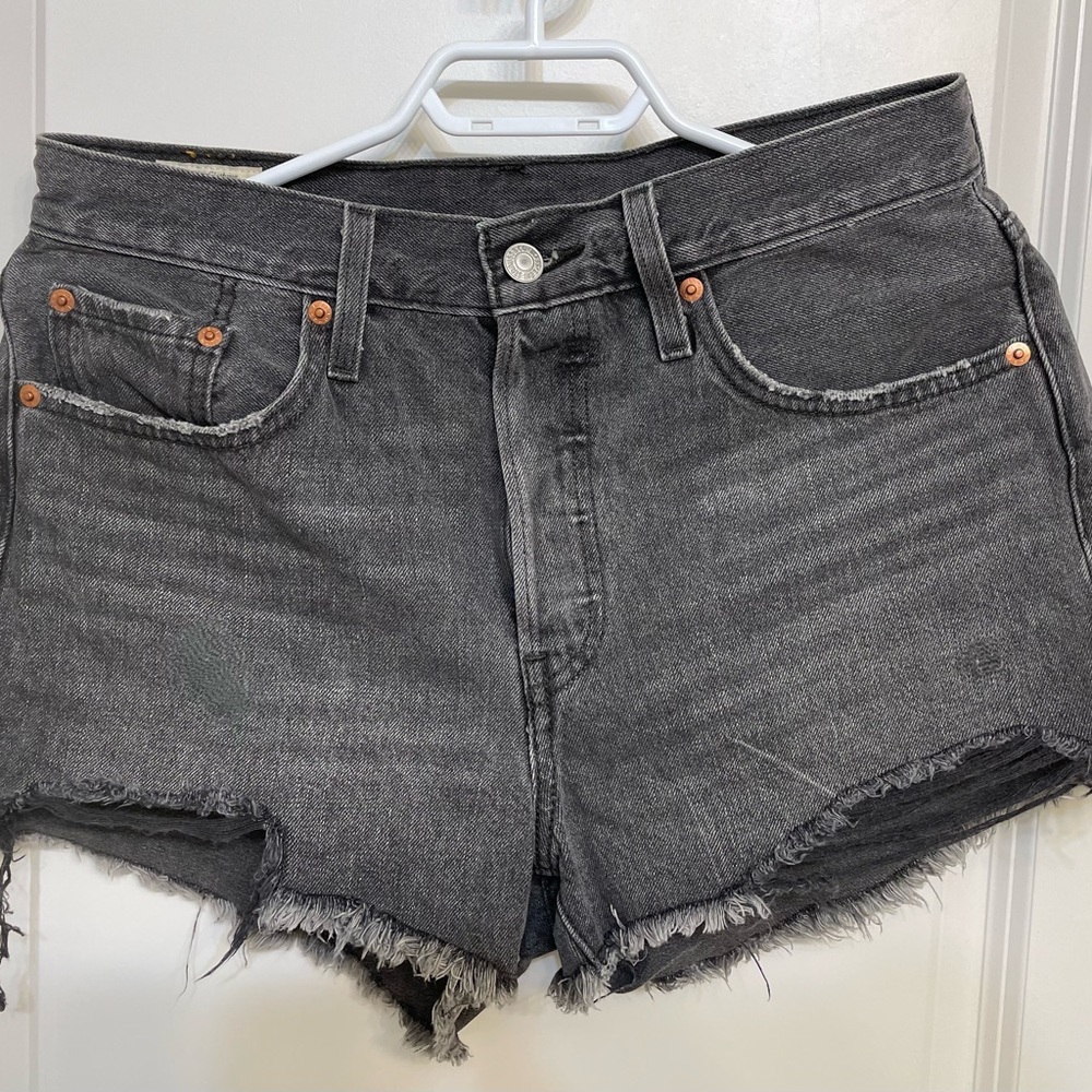 Levi’s 501 High Rise Denim Shorts - Black